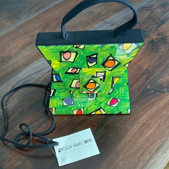 Angela Frascone Hard Sided Geometric Purse - Picture 1 of 5